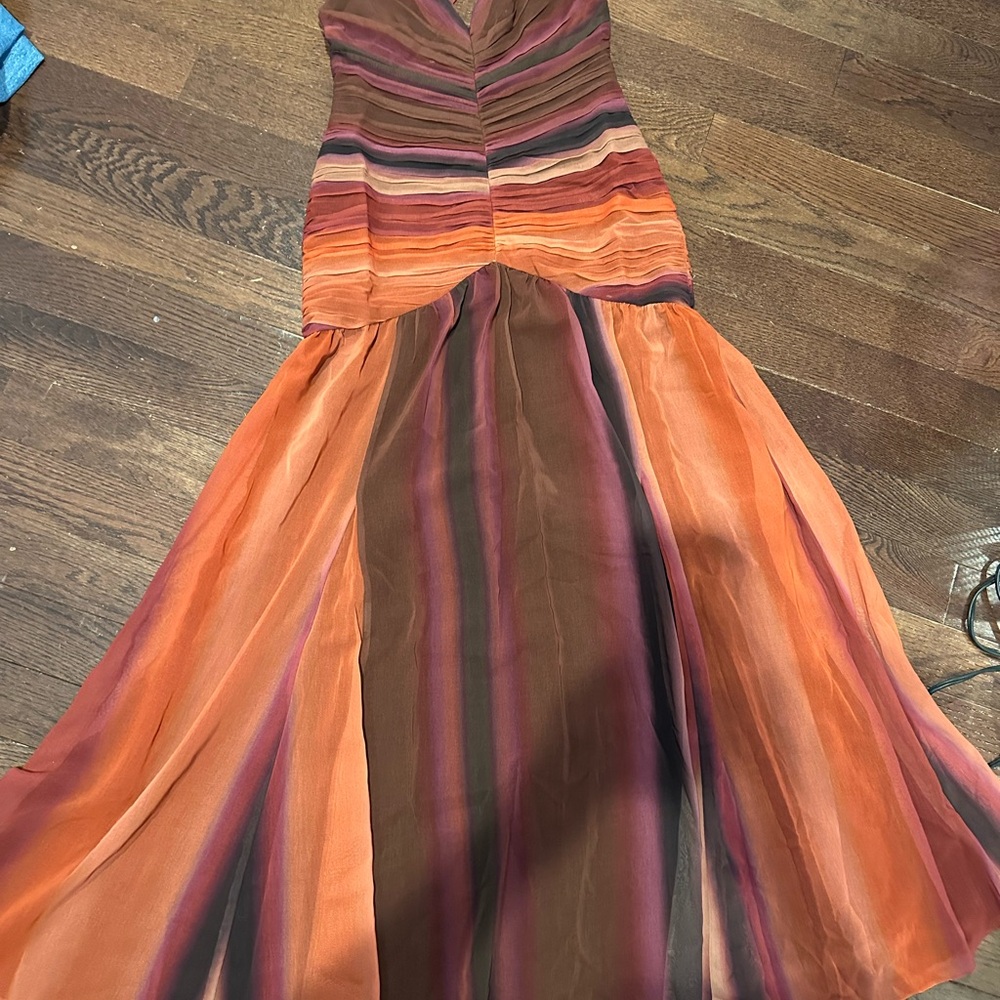 Mango Vibrant Striped Maxi Dress